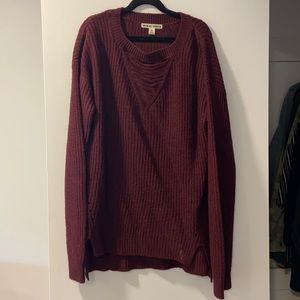 Maroon knit sweater